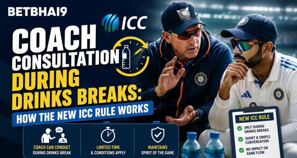 Coach Consultation During Drinks Breaks: How the New ICC Rule Works