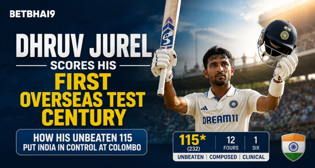 Dhruv Jurel Scores His First Overseas Test Century: How His Unbeaten 115 Put India in Control at Colombo
