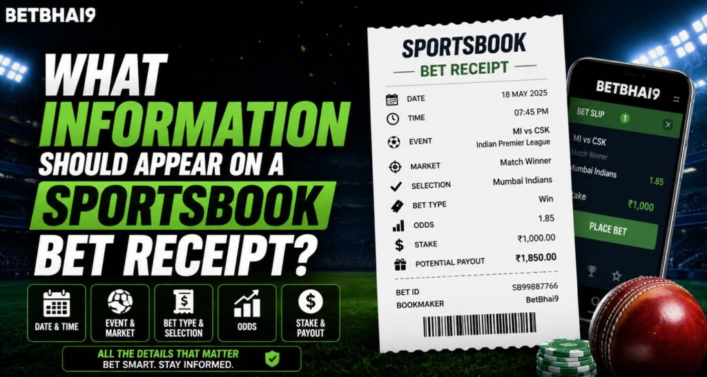 What Information Should Appear on a Sportsbook Bet Receipt?