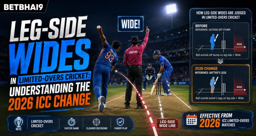 Leg-Side Wides in Limited-Overs Cricket: Understanding the 2026 ICC Change