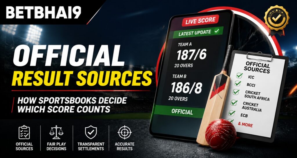Betbhai9: Official Result Sources | How Sportsbooks Decide Which Score Counts
